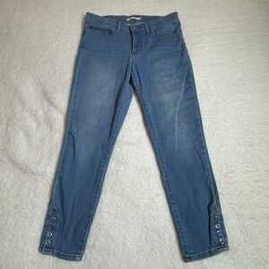 Levi's 311 Shaping Skinny Jeans Women 30 (M) Grommet Cotton Blue Solid